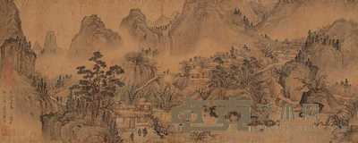 唐寅(款) 桃花坞 卷 35×162cm